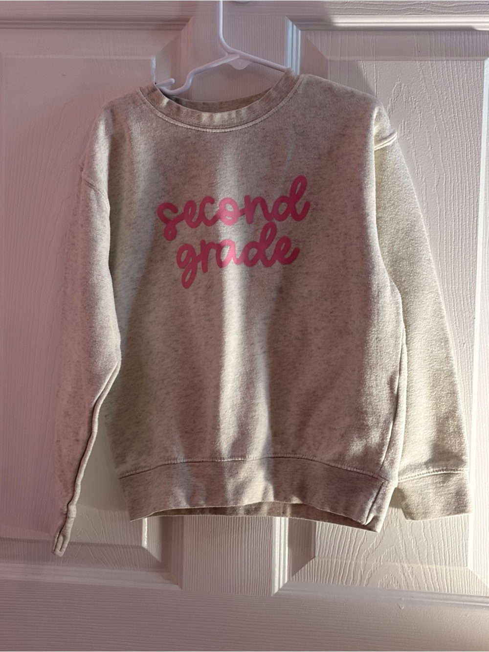 Kids "Second Grade" Pink Script Sweatshirt - Unbranded